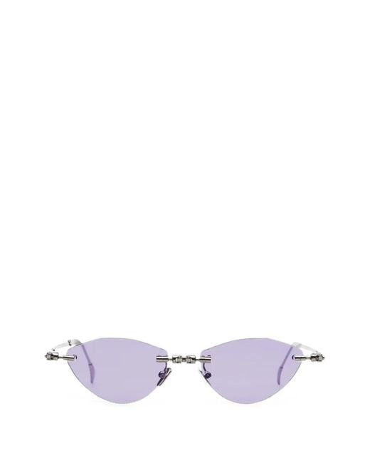 Kuboraum White Geometric-Frame Sunglasses