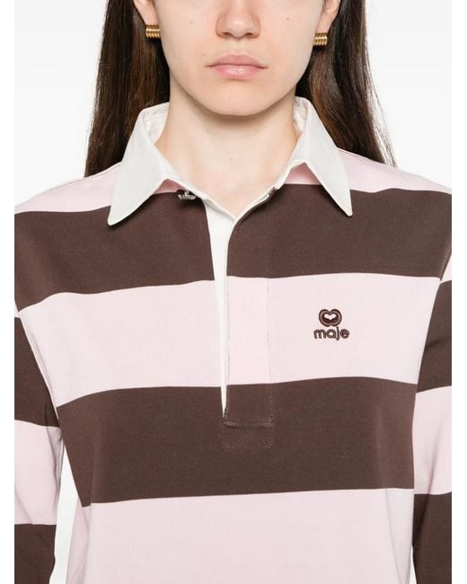 Maje Cropped Polotop in het White