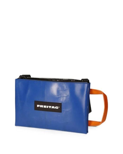 Freitag Blue Eddie Logo-Patch Backpack for men