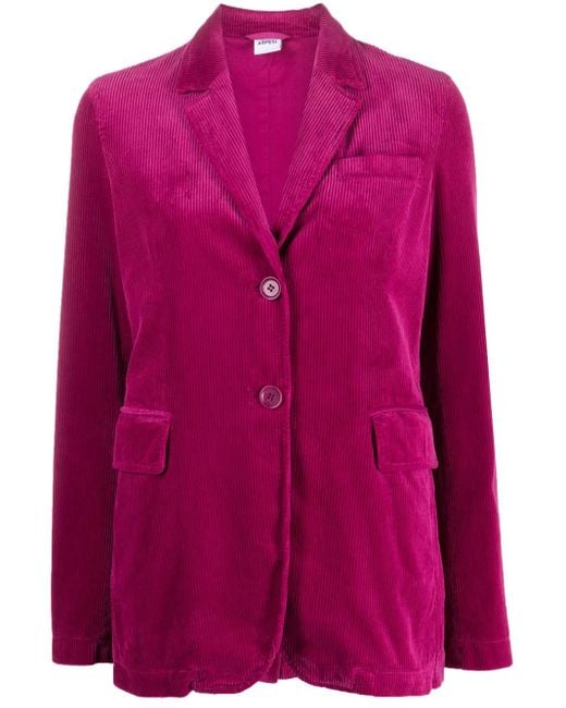 Aspesi Pink Three-Pocket Corduroy Blazer