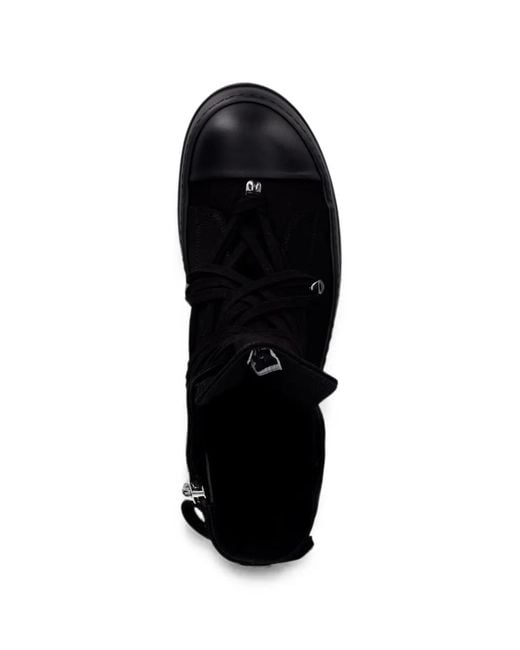 Rick Owens Black Megalace Sneakers for men