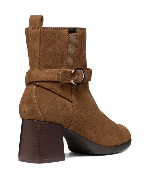 Geox Brown 60Mm Walk Pleasure 55 Block-Heel Ankle Boots