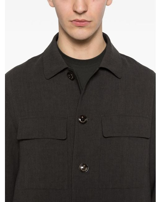 Montecore Black Buttoned Jacket for men