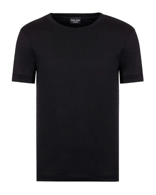 T-Shirt Girocollo di Giorgio Armani in Black da Uomo