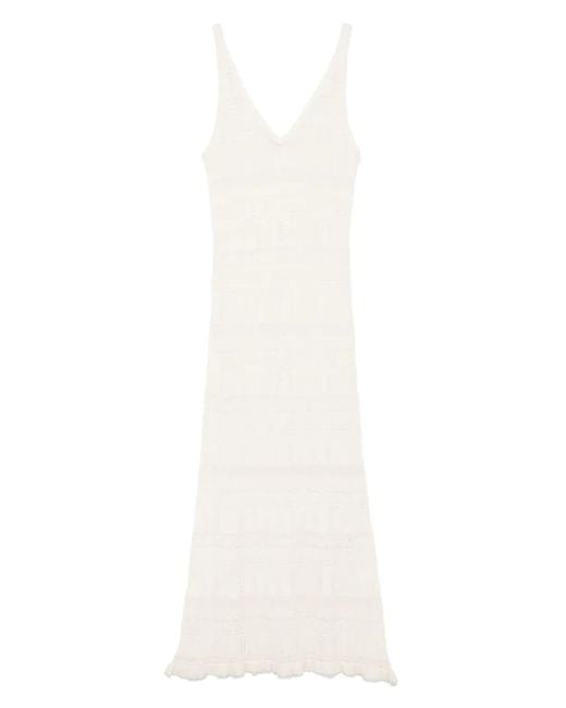 Faliero Sarti White Simona Midi Dress
