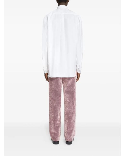 Dries Van Noten Smoking-Hemd mit Einsätzen in White für Herren