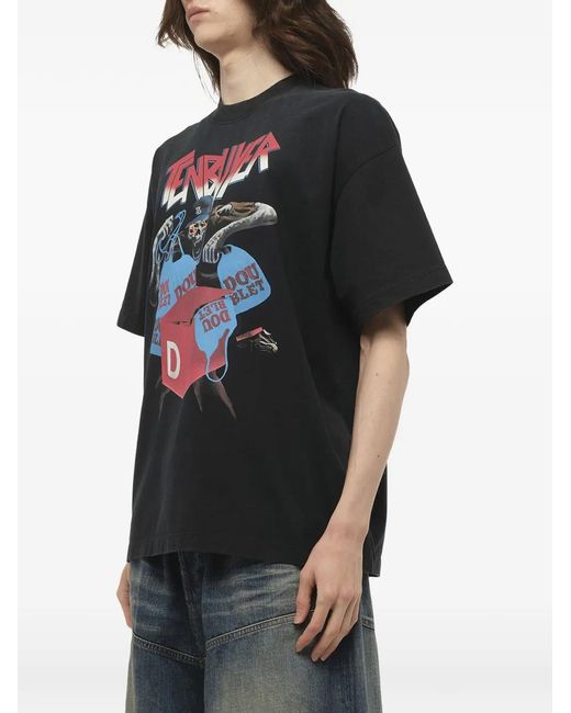 Doublet Black Tenbuyer Graphic-Print T-Shirt for men