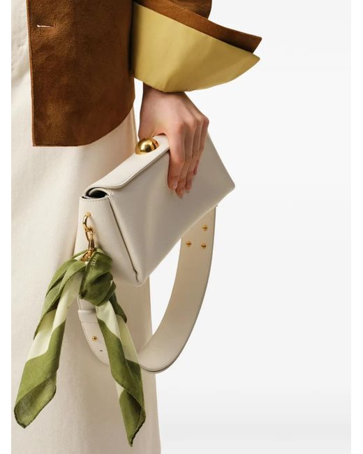 AMI Green Ami De Coeur Printed Scarf