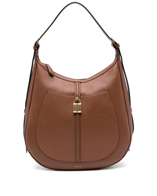 DeMellier London Siena Kleine Schoudertas Met Hangslot in het Brown
