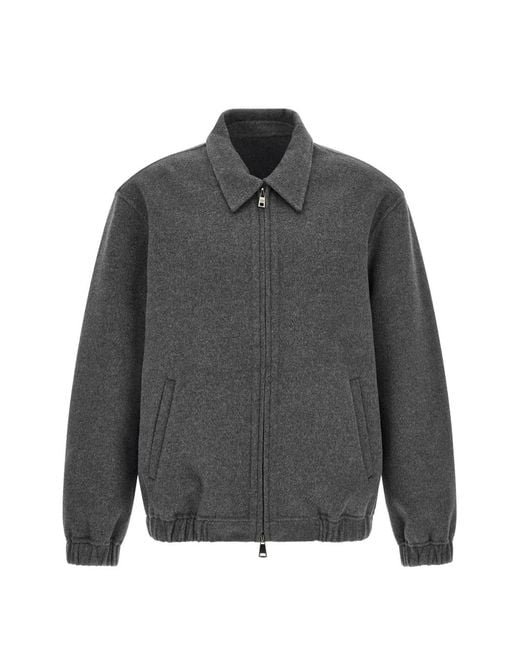 Giorgio Brato Gray Zip-Up Wool-Blend Jacket for men