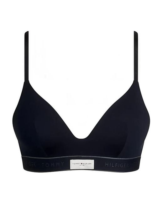 Tommy Hilfiger Blue Logo-Patch Bra