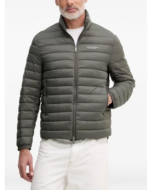 ARMANI EXCHANGE Gray Quilted Jacket for men