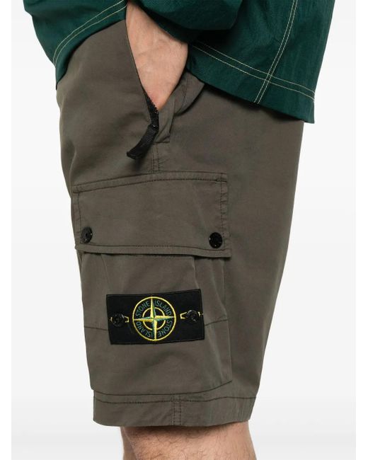 Bermudas con distintivo Compass Stone Island de hombre de color Green