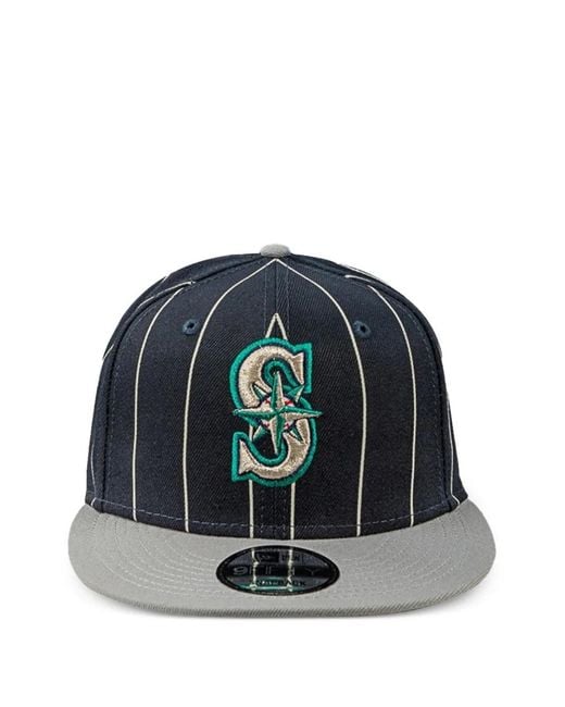 KTZ Blue 9Fifty Seattle Mariners Pinstripe Cap for men