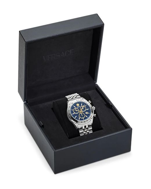 Versace Blue Chrono Master 44Mm Watch for men