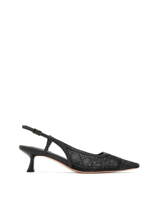 Nicoli Black Mysha Crystal-Embellishment Pumps