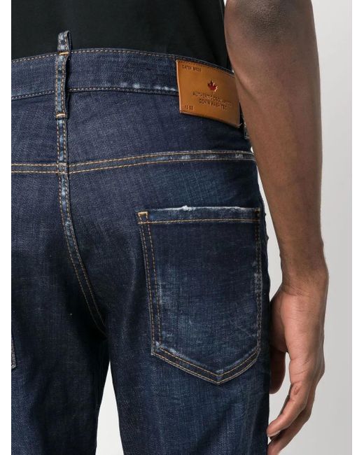 Bleach-effect skinny jeans DSquared² de hombre de color Blue