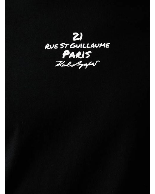 Karl Lagerfeld Black Rue St-Guillaume T-Shirt for men