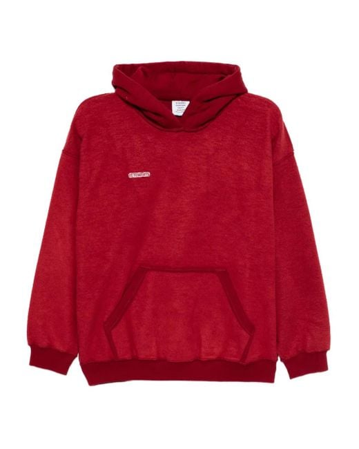 メンズ Vetements ロゴ パーカー Red