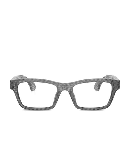 Alain Mikli Gray Checked Rectangle Glasses for men