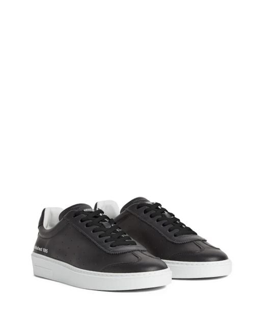 DSquared² Black Leather Sneakers for men