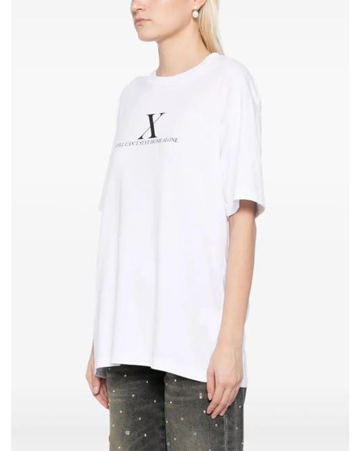 Undercover White Graphic-Print Cotton T-Shirt