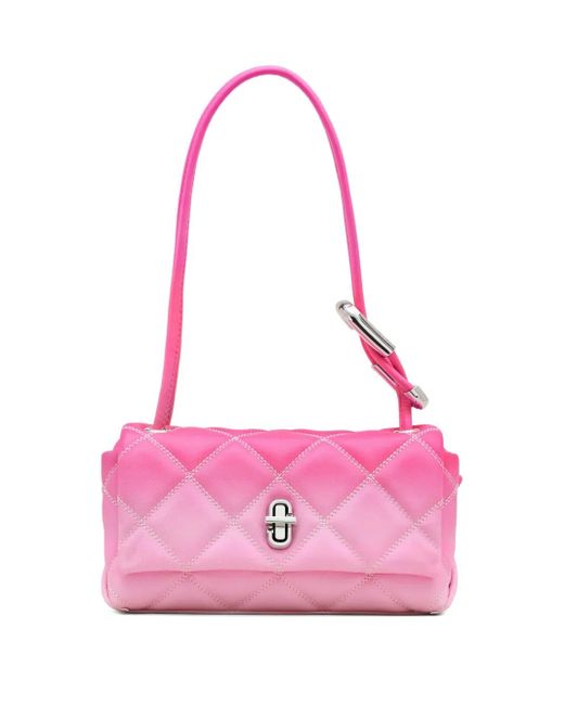 Marc Jacobs Pink The Quilted Ombré Leather Mini Dual Shoulder Bag