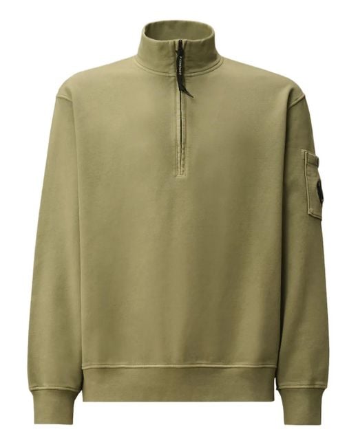 メンズ C P Company ハーフジップ スウェットシャツ Green