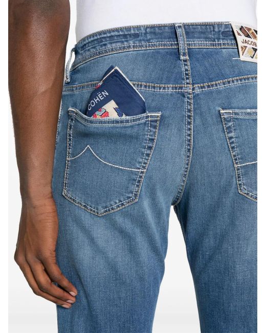 Jacob Cohen Blue Bard Slim-Cut Jeans for men