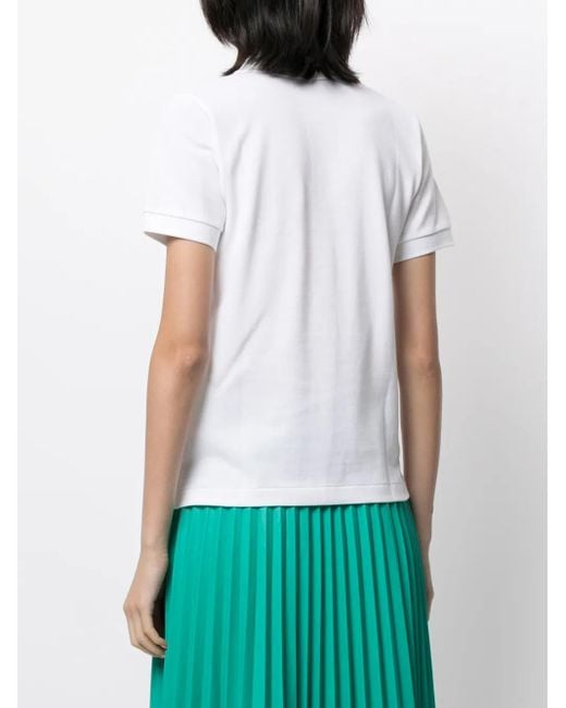 COMME DES GARÇONS PLAY White Heart Logo-Patch Polo Shirt