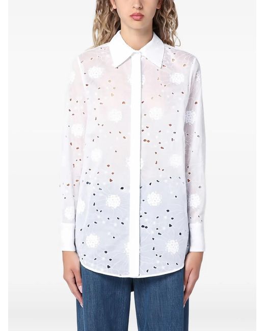 Valentino Garavani White Broderie Anglaise Shirt
