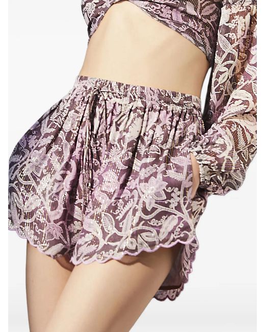 Rococo Sand Pink Floral Shorts