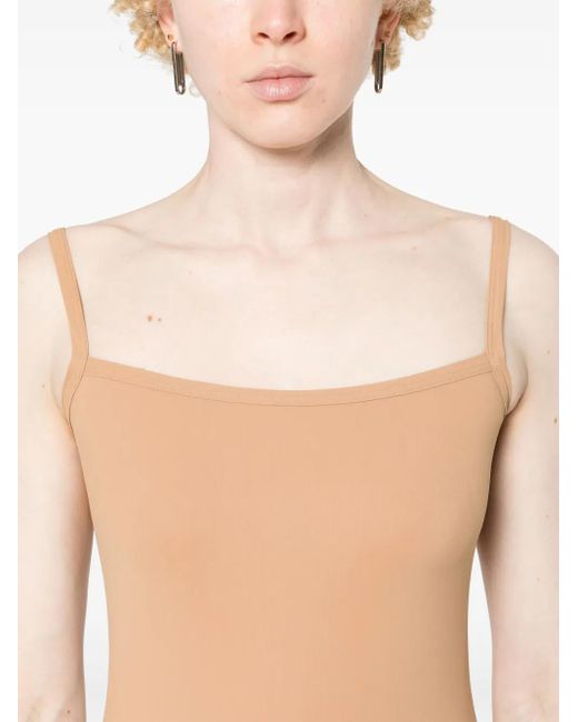 MM6 by Maison Margiela Brown Numbers-Motif Bodysuit
