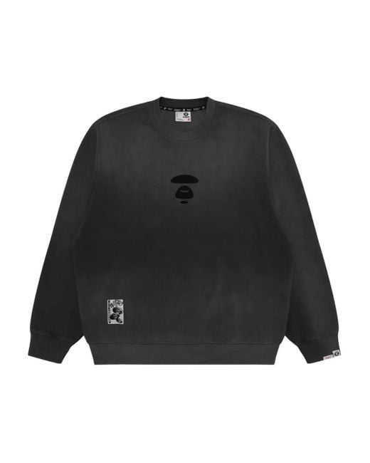 Aape By A Bathing Ape Black Logo-Patch Sweater for men