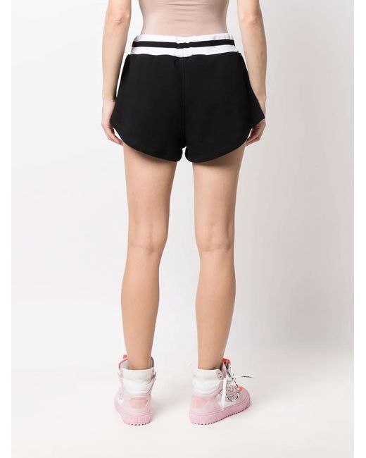 MSGM Logo-print Track Shorts Black