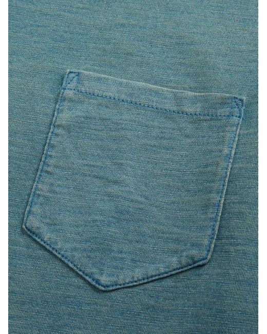 メンズ RRL スラブ Tシャツ Blue