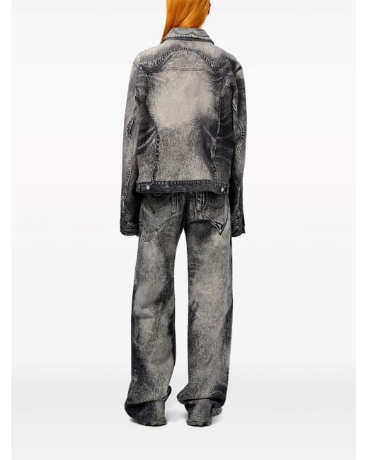 CAMPERLAB Gray Abstract-Pattern Jeans