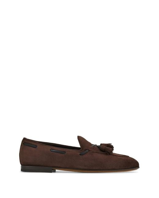Ferragamo Brown Tassel Loafers for men