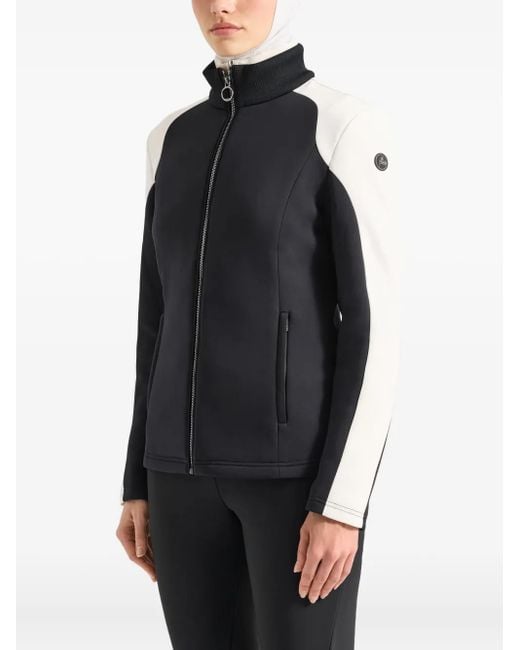 Fusalp Blue Colour-Block Ribbed-Collar Ski Jacket