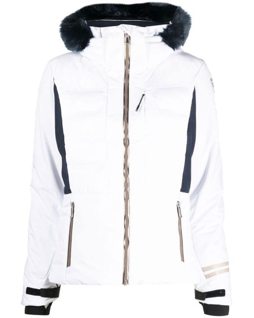 Rossignol White Depart Hooded Ski Jacket
