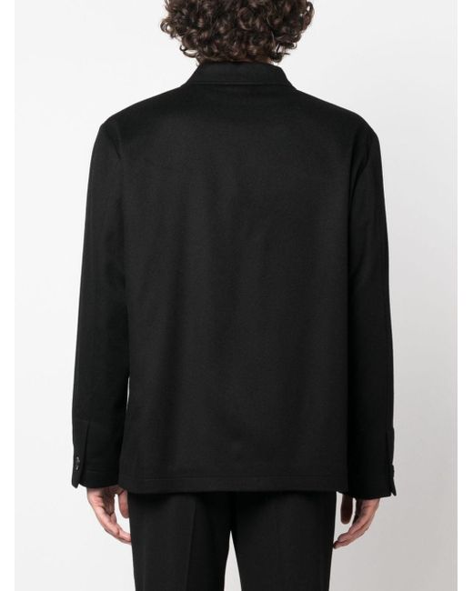 Lardini Hemdjacke mit Knopfleiste in Black für Herren