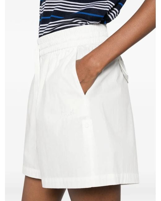P.A.R.O.S.H. White Elasticated Shorts
