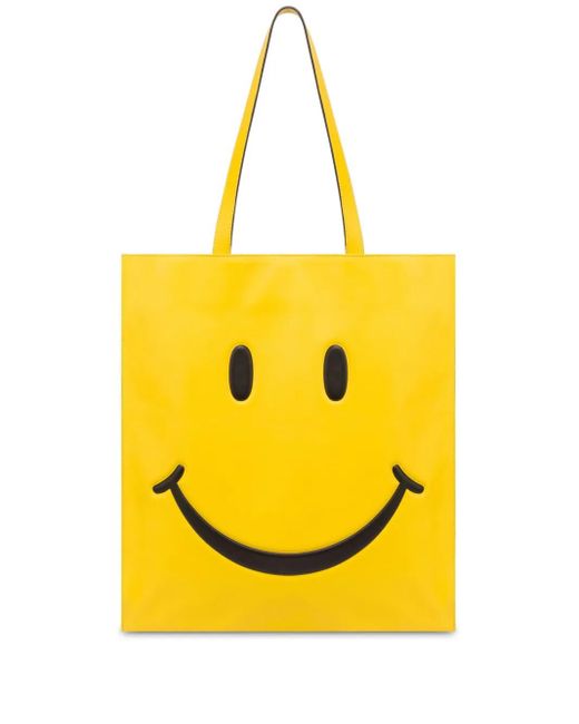 Moschino Yellow X Smiley Leather Shoulder Bag