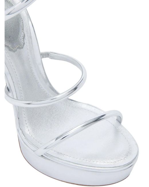 Rene Caovilla White Cleo Platform Sandals