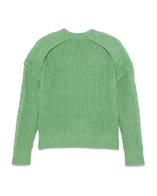 IRO Green Cable-Knit Sweater