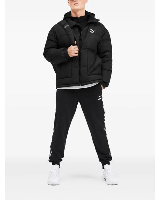PUMA Black Logo Quilted Puffer Jacket for men