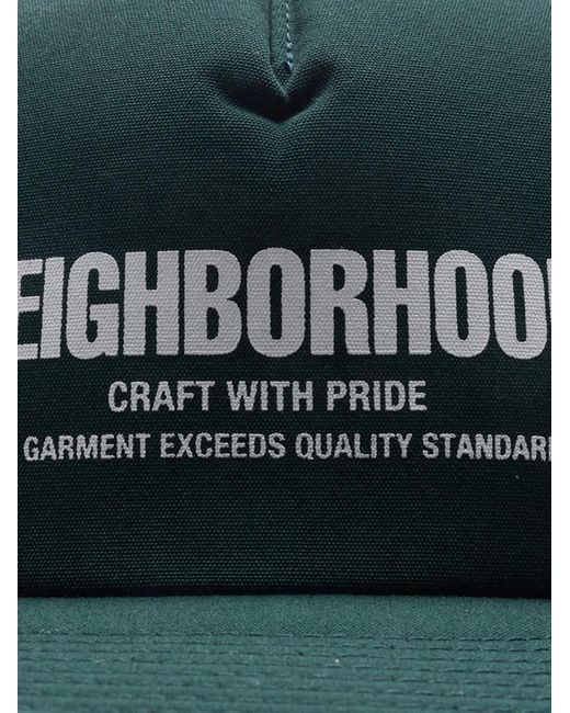 Neighborhood Green Logo-Print Trucker Cap for men