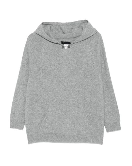 Sudadera con capucha y manga larga Fabiana Filippi de color Gray