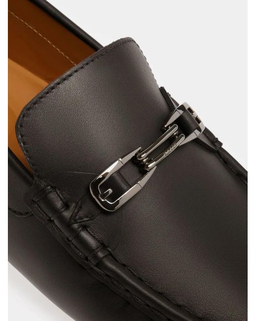 Bally Black Logo-Print Loafers for men