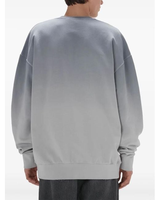 J.W. Anderson Gray Logo-Embroidered Gradient-Effect Sweatshirt for men